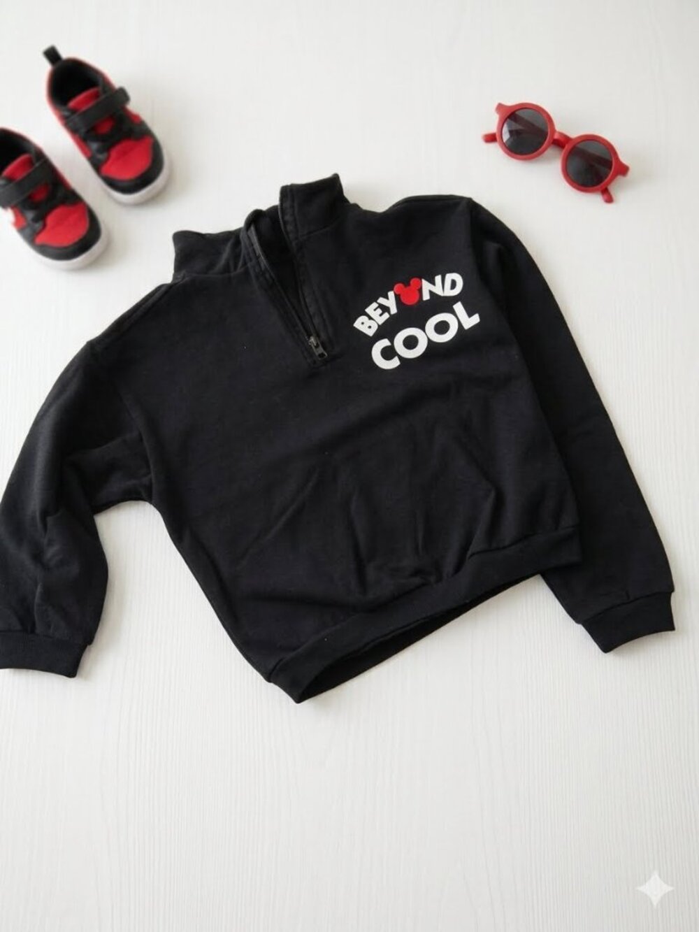 Disney Beyond Cool Quarter Zip Sweatshirt Kids Size 4